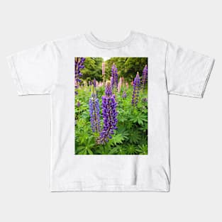 Purple Lupines Kids T-Shirt